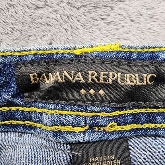 Vintage Y2K Banana Republic Jeans Womens 6 Blue Low Rise Crop Straight Stretch - Picture 5 of 13